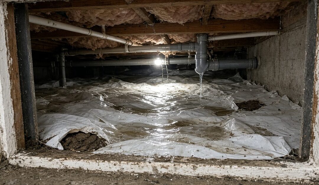 Crawlspace Water After a Plumbing Leak in an Indianapolis Home